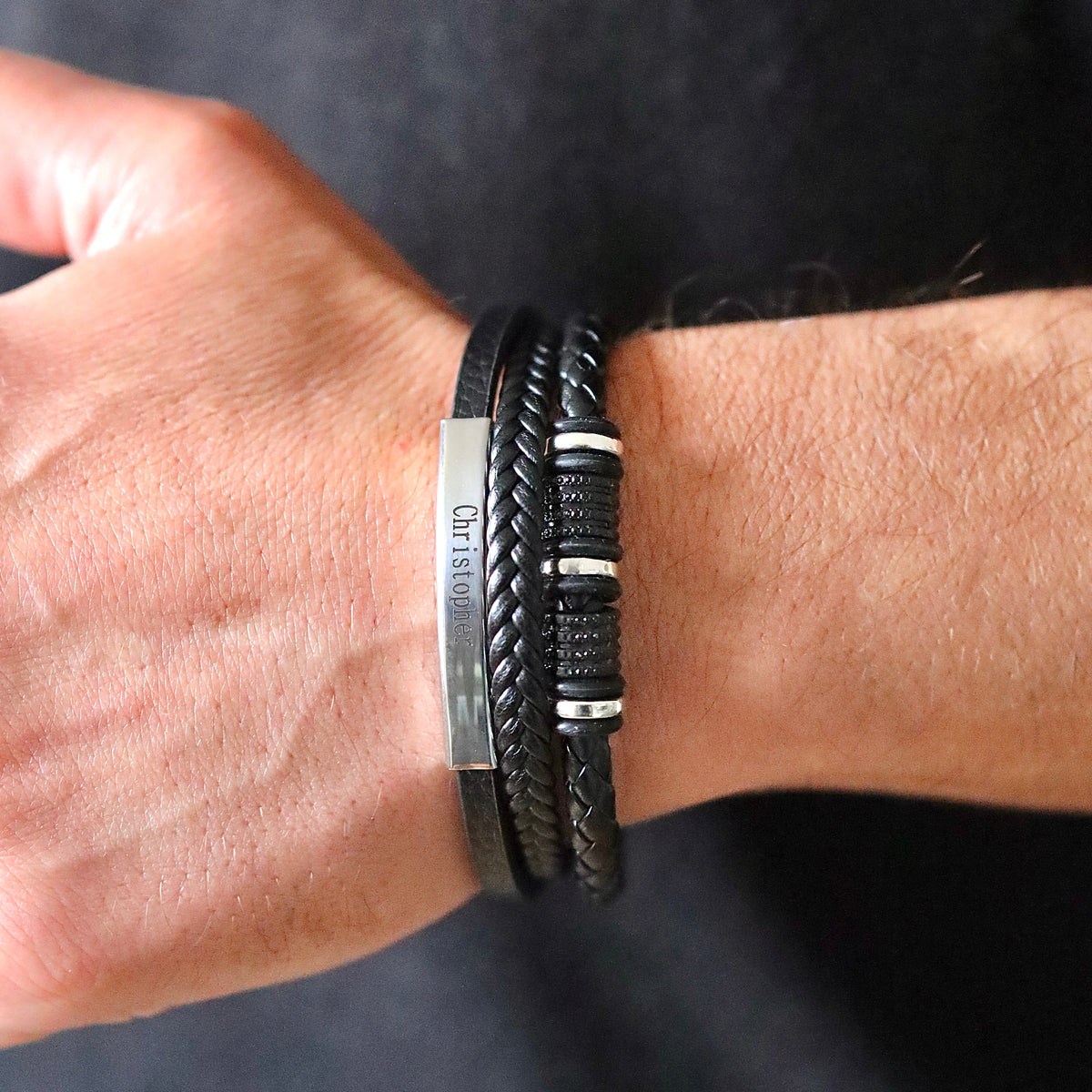 "To My Son" Linked For Life Personalized Bracelet