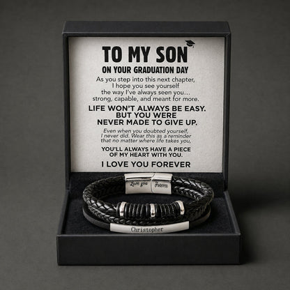 To My Son – Graduation Strength Bracelet 2026
